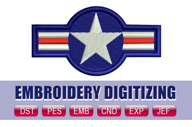 I will 3d puff, convert to pes, dst, embroidery digitizing