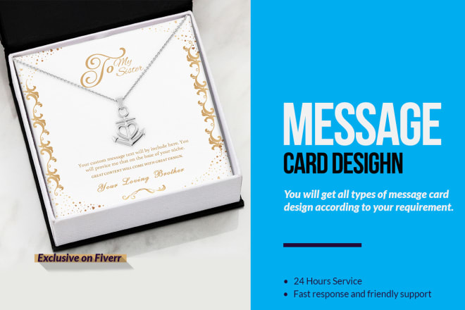 I will attractive message card for shineon or pod business