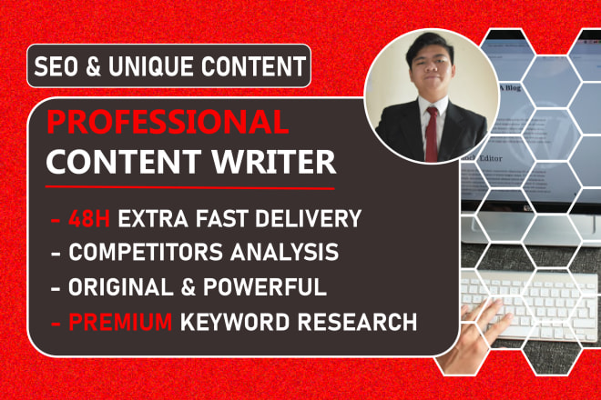 I will be your SEO website and blog content writer