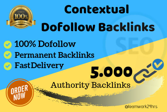 I will build 5000 contextual dofollow authority backlinks for SEO ranking