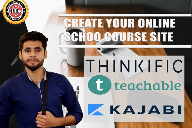 I will build your teachable thinkific or kajabi course website