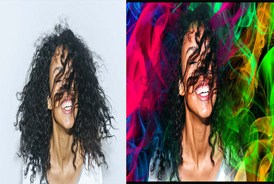 I will change background, retouching, and color grading photos