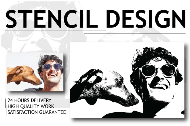 I will change your image into stencil design or silhouette style