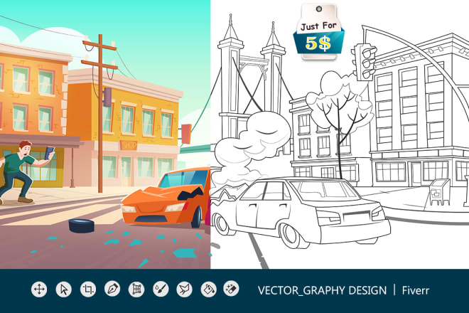 I will convert any image to outlines, vector line art illustration
