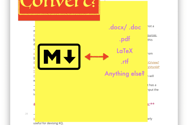 I will convert anything to and from markdown