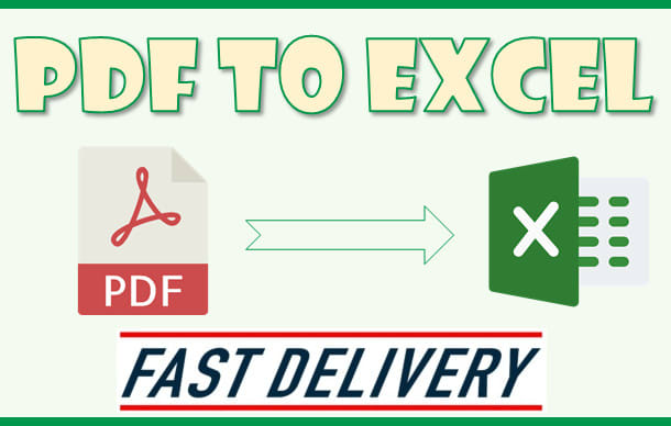 I will convert PDF to excel spreadsheet, convert pdf to excel table