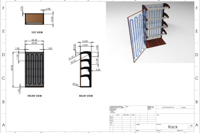 I will create 2d drawing of your 3d model