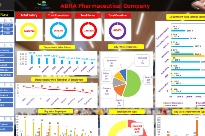 I will create a dynamic professional excel dashboard pivot table data visualization