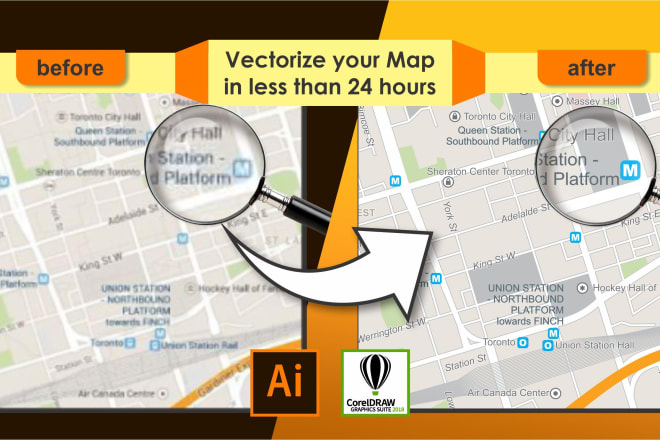 I will create a high quality vector map for printing or scaling