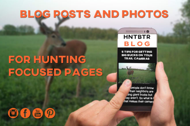I will create a post for your hunting or fishing blog