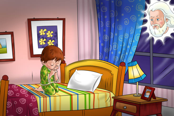 I will create a professional children book illustration