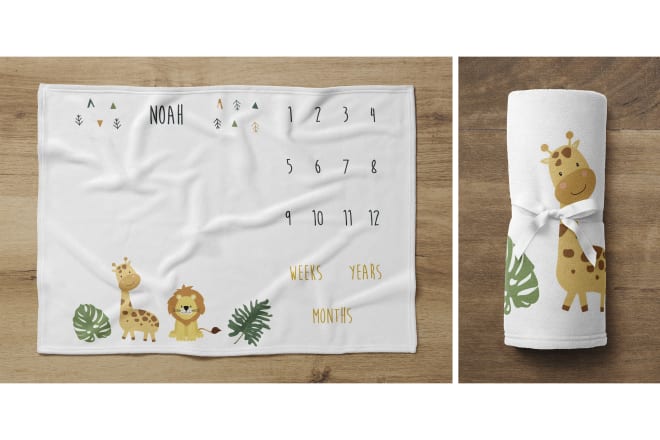 I will create a unique baby milestone blanket design