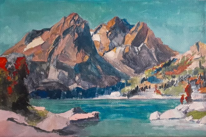 I will create an amazing landscape painting illustration