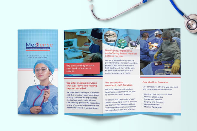 I will create an eye catching medical brochure