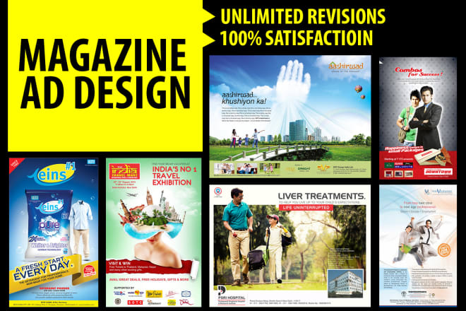 I will create attractive magazine or print ad design