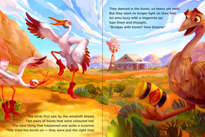 I will create awesome children book illustration