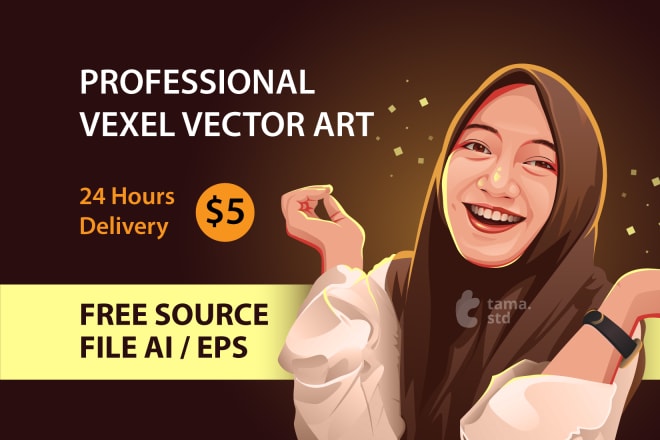 I will create awesome vexel vector art portrait in 24 hours
