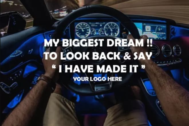 I will create best motivational quotes photos with your cool logo