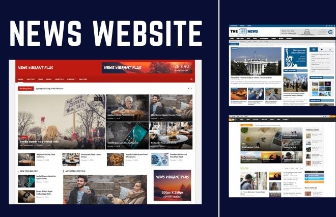 I will create blog site, wordpress blog magazine or news website