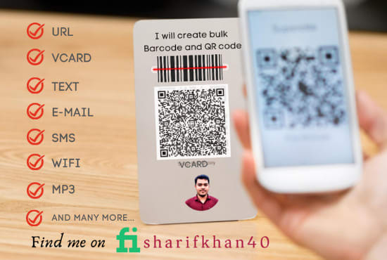 I will create bulk barcode and qr code