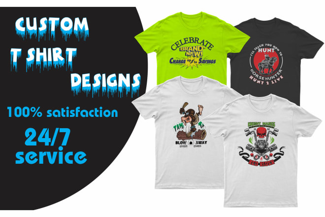 I will create custom graphical and typography t shirt