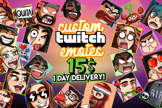 I will create custom twitch and discord emotes and badges