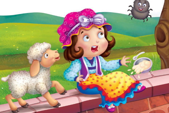 I will create cute children book illustrations
