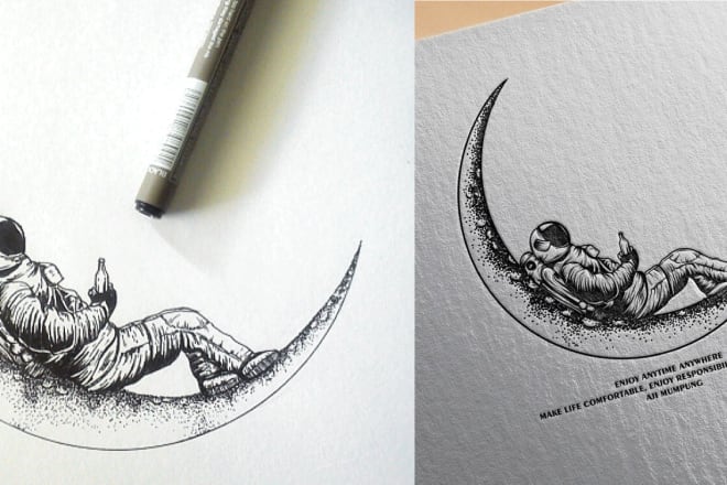 I will create hand drawn logo designs