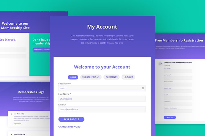 I will create online course website, membership website and subscription website