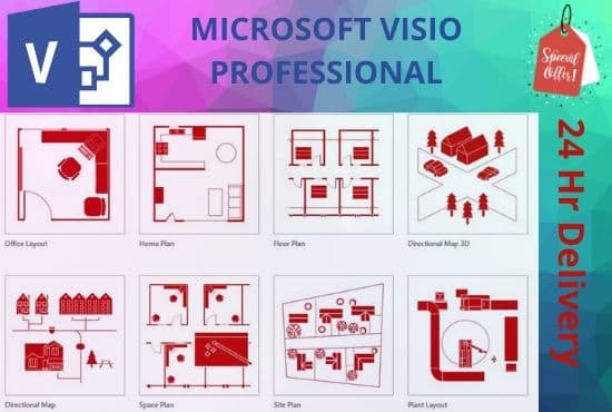 I will create or recreate your 2d floor plan on visio within 24 hr