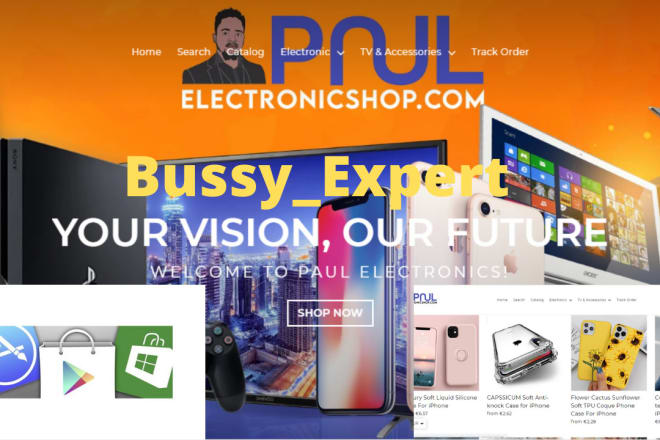 I will create phone accessories and computer repair website for you