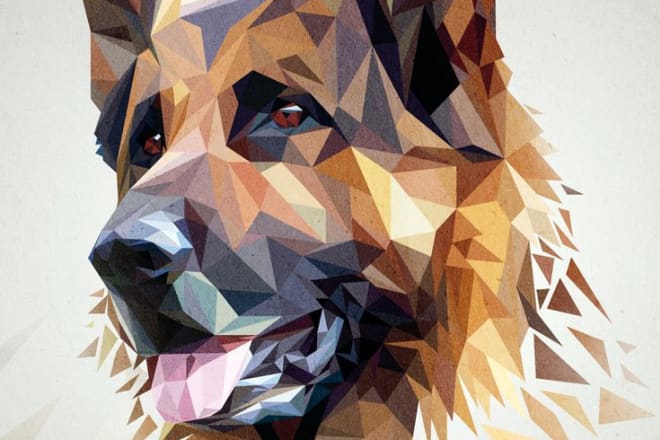 I will create poly portrait of your pet