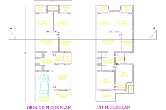 I will create professional architectural house plans using autocad