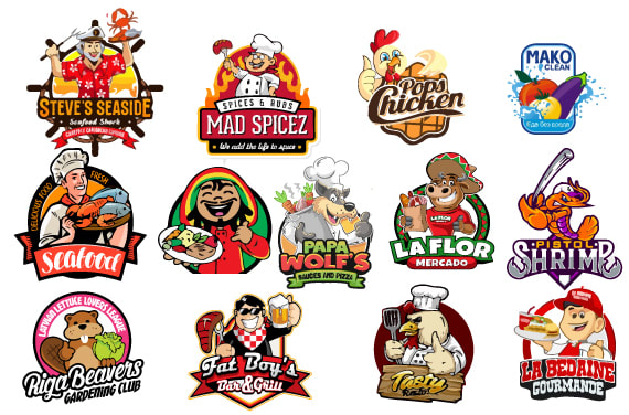 I will create restaurant,fast food and seafood logo