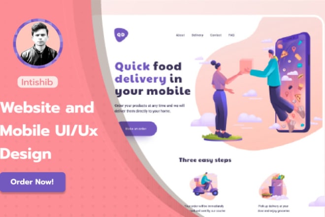 I will create ui ux design for mobile app, website or landing page