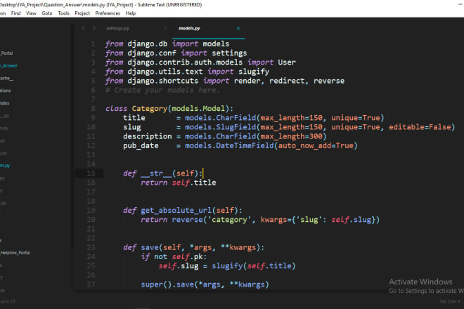 I will create web application forum using django framework