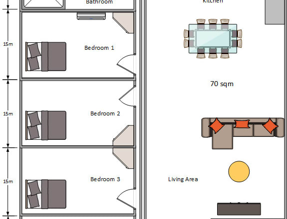 I will create you a 2 dimensional drawings using ms visio