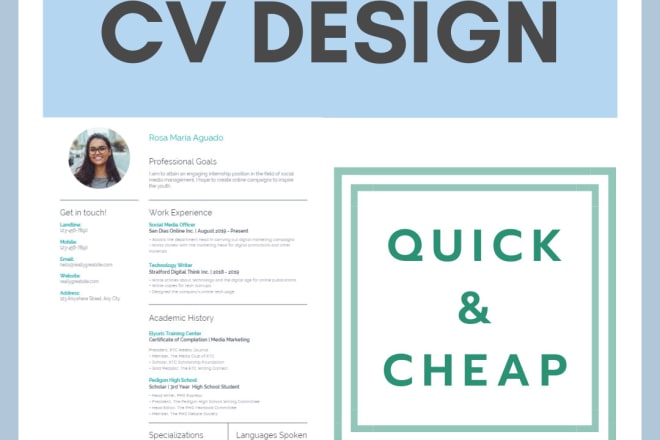 I will customize your CV design to increase the appeal