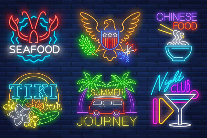 I will design 2 neon intro light sign logo in just 8 hour