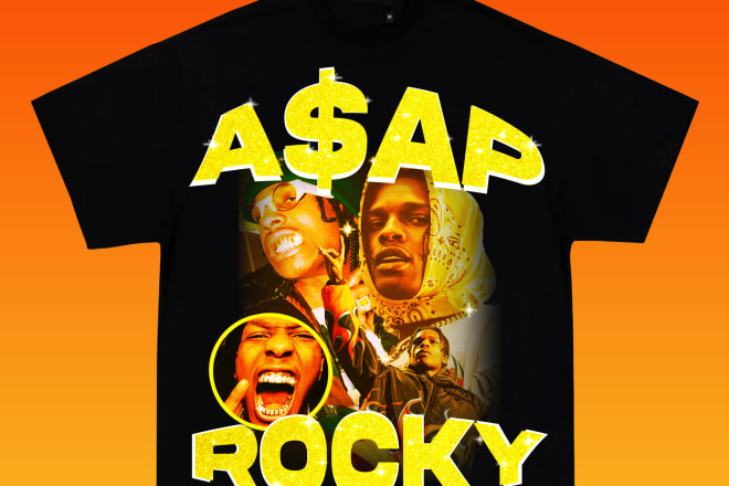 I will design a 90s inspired vintage rap tees