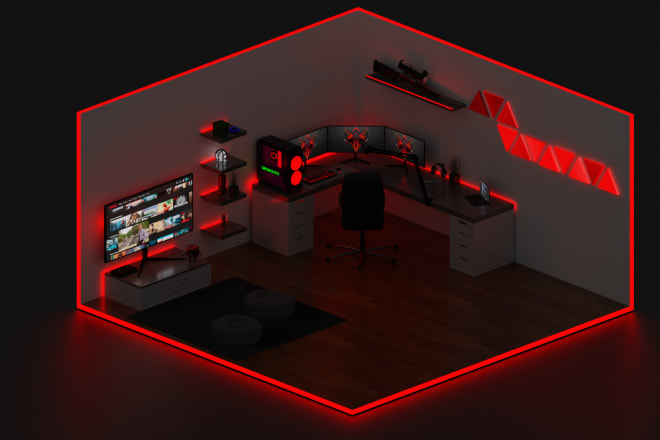 I will design a fantastic setup and rooms