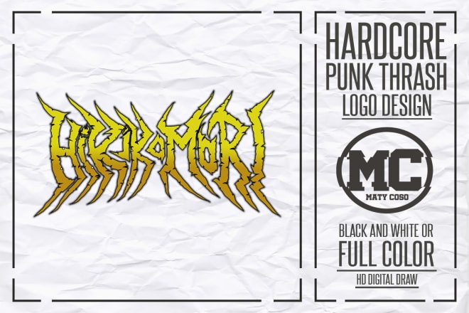 I will design a hardcore punk thrash band logo