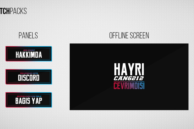 I will design amazing twitch panel and screens for you