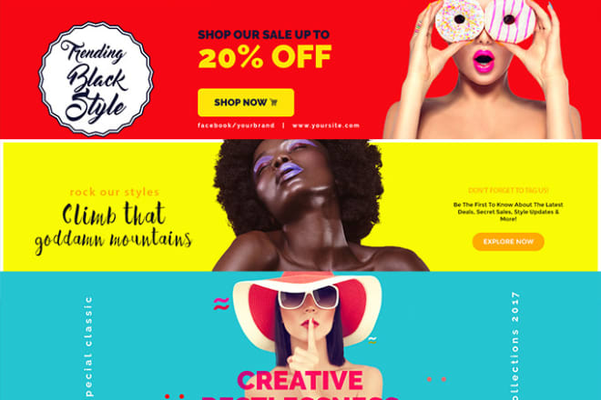 I will design an attractive shopify banner