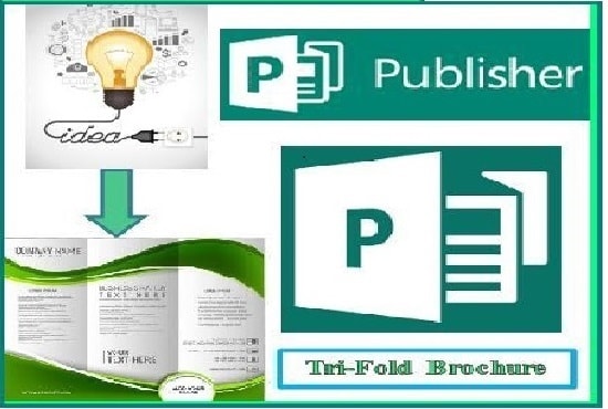 I will design an original trifold brochure for you in microsoft publisher