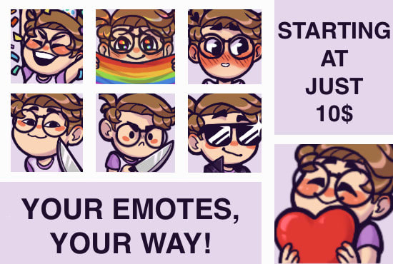 I will design and create adorable custom emotes and sub badges