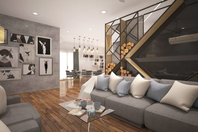 I will design and render 3d interior,exterior by 3ds max vray