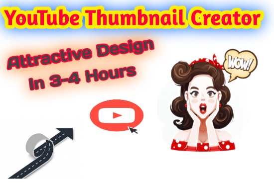 I will design attractive and eye catching youtube thumbnails