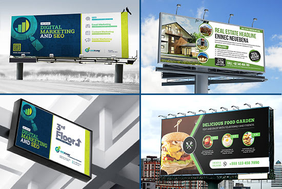 I will design billboard, signage, web ad, roll up banner, yard sign