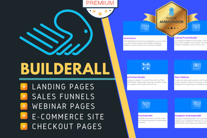 I will design builderall funnels and websites